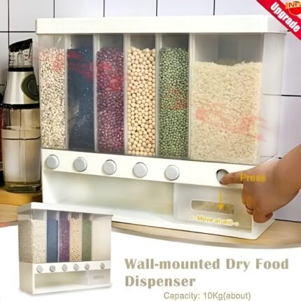 Grid Kitchen Dry Food Dispenser Beans